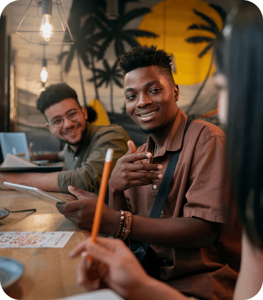 West Zane Bank team collaborating in a modern workspace